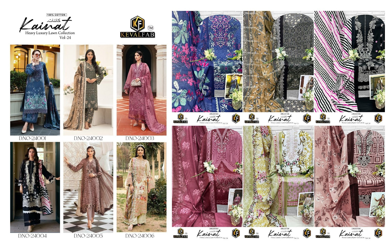 Kainat Vol 24 Keval Fab Cotton Karachi Salwar Suits Supplier
