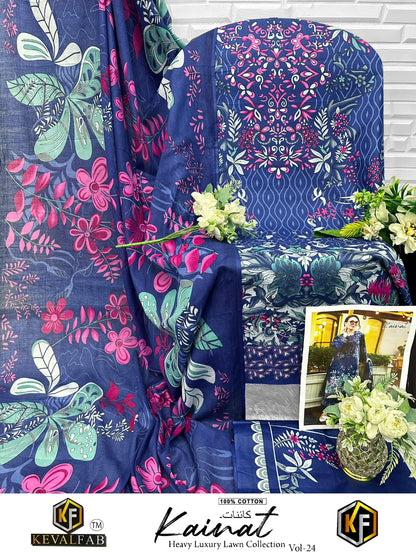 Kainat Vol 24 Keval Fab Cotton Karachi Salwar Suits Supplier