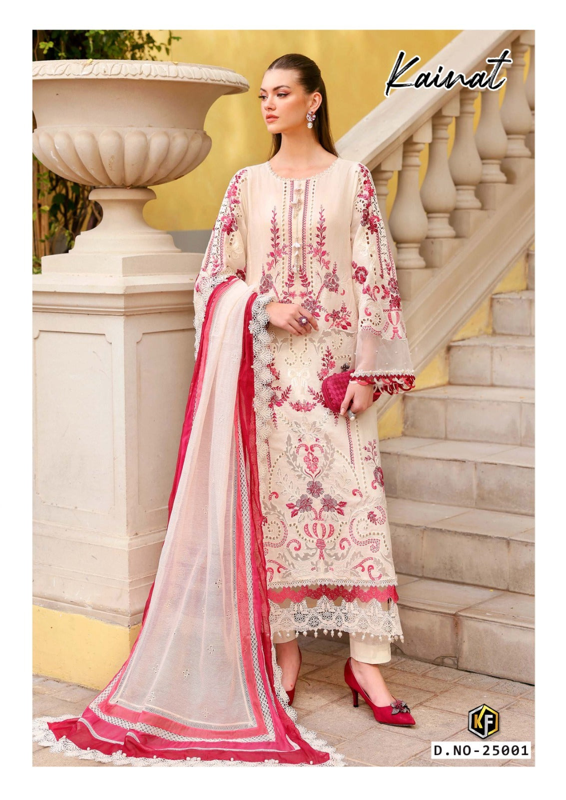 Kainat Vol 25 Keval Fab Mix Cotton Karachi Salwar Suits Wholesaler Gujarat