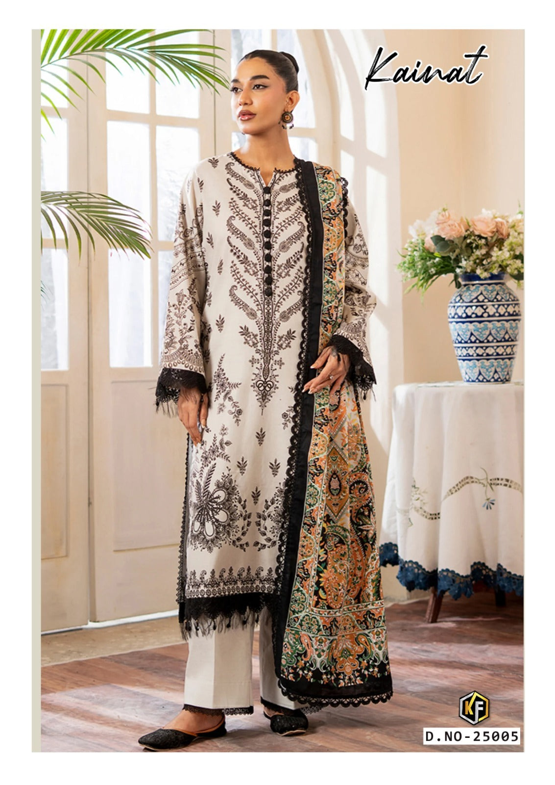 Kainat Vol 25 Keval Fab Mix Cotton Karachi Salwar Suits Wholesaler Gujarat