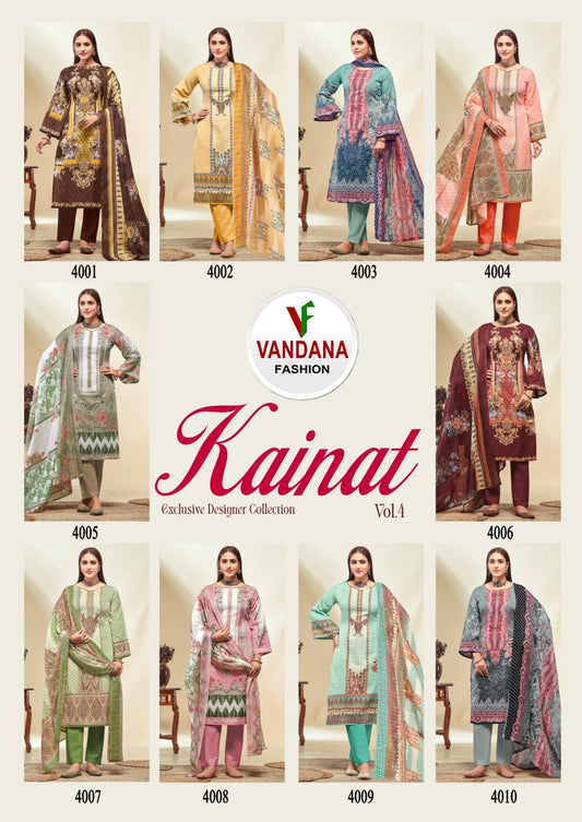 Kainat Vol 4 Vandana Soft Cotton Karachi Salwar Suits Supplier India