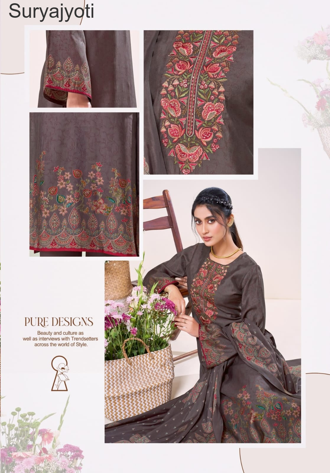 Kainaz Vol 1 Suryajyoti Modal Silk Pant Style Suits Manufacturer Ahmedabad