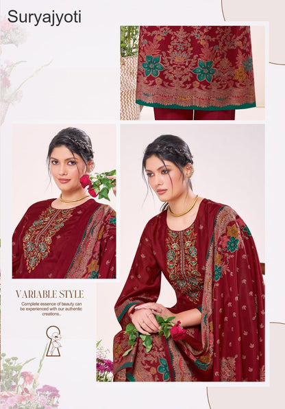 Kainaz Vol 1 Suryajyoti Modal Silk Pant Style Suits Manufacturer Ahmedabad