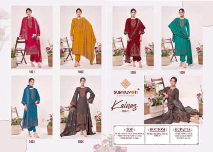 Kainaz Vol 1 Suryajyoti Modal Silk Pant Style Suits Manufacturer Ahmedabad