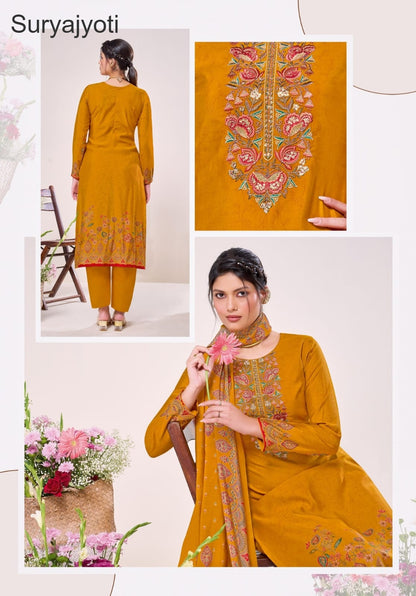 Kainaz Vol 1 Suryajyoti Modal Silk Pant Style Suits Manufacturer Ahmedabad