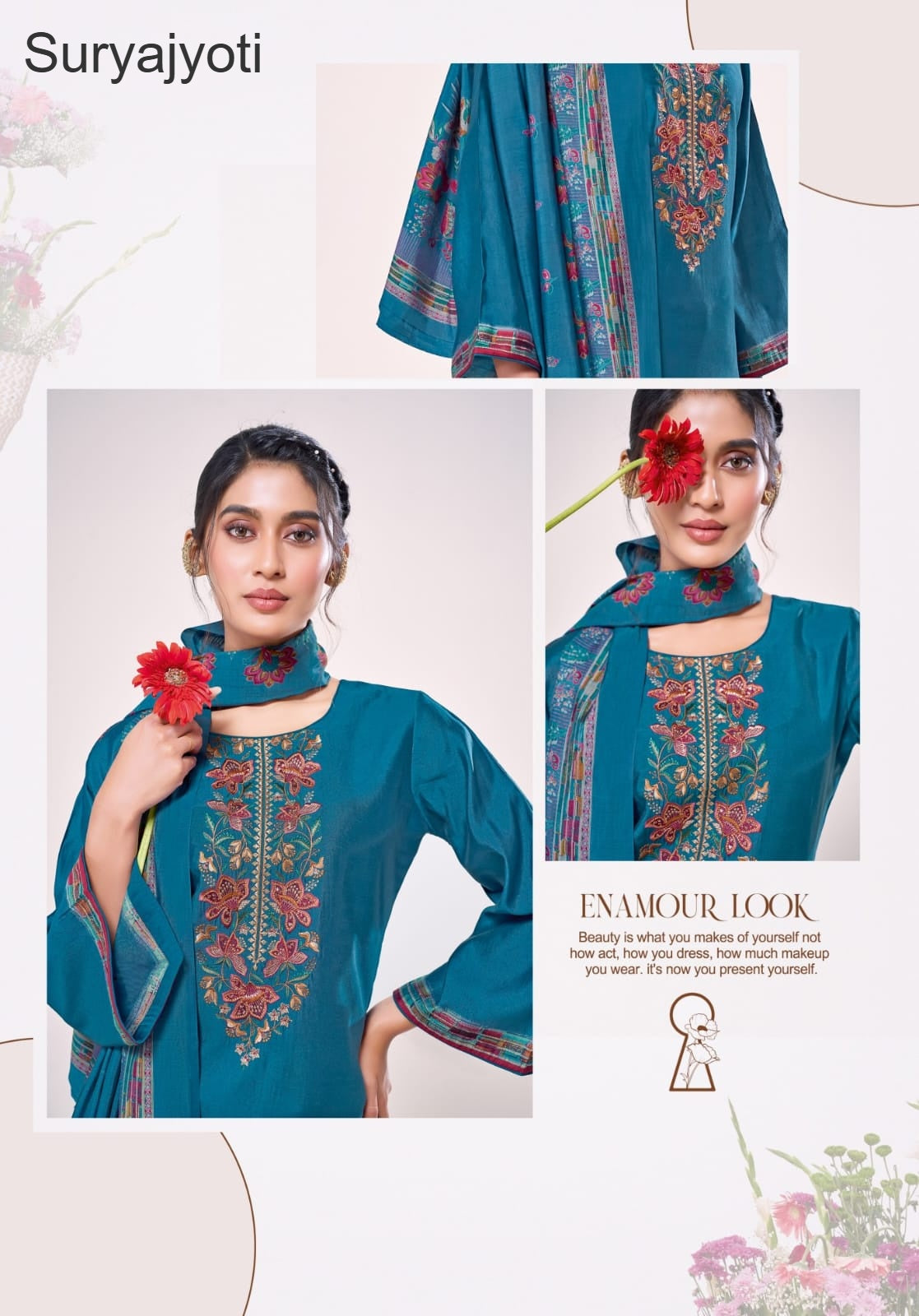 Kainaz Vol 1 Suryajyoti Modal Silk Pant Style Suits Manufacturer Ahmedabad