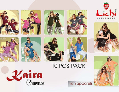 Kaira Lichi Cotton Capri Night Suits Exporter India