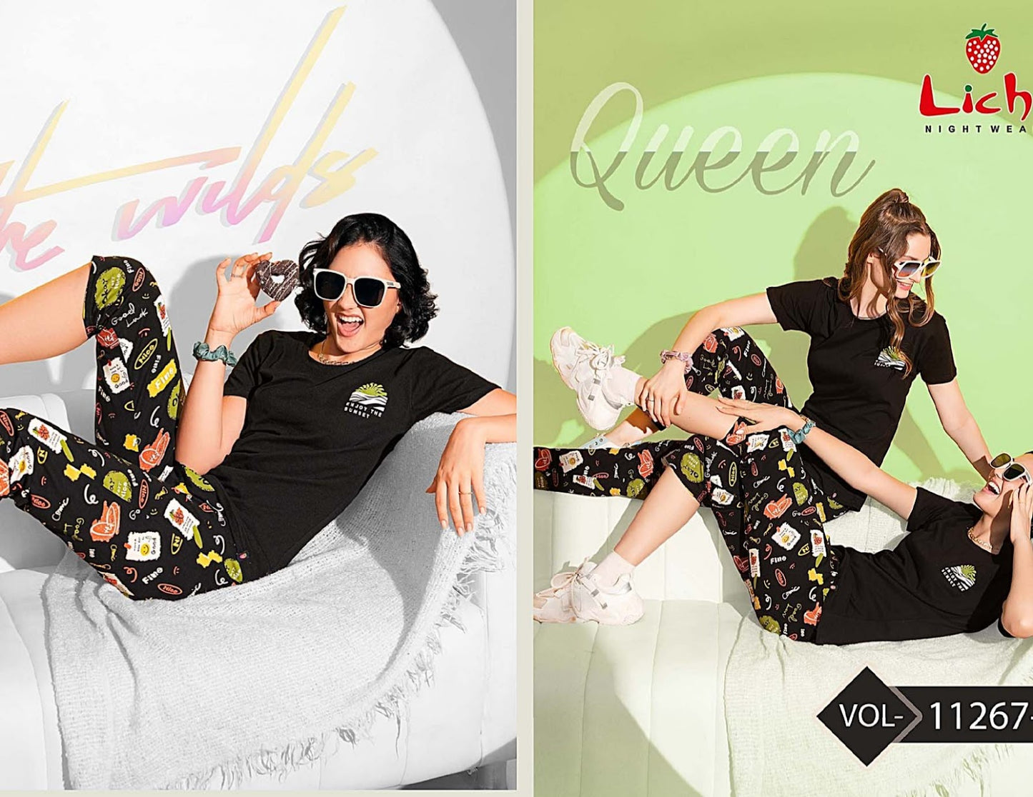 Kaira Lichi Cotton Capri Night Suits Exporter India