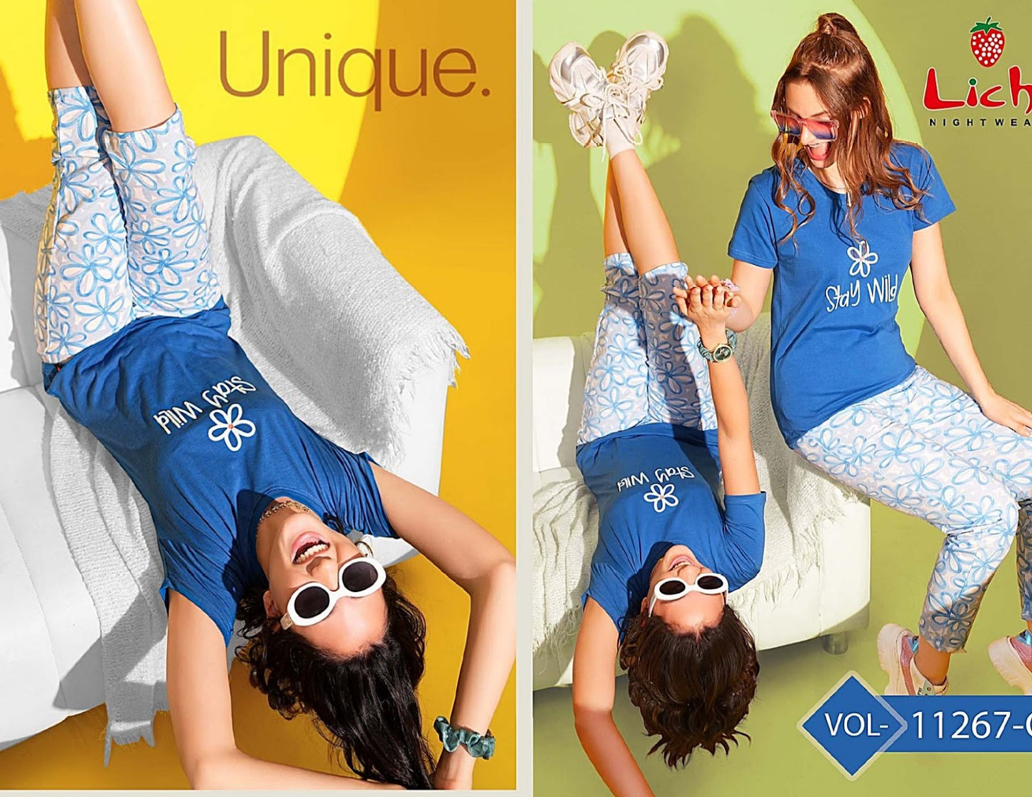 Kaira Lichi Cotton Capri Night Suits Exporter India