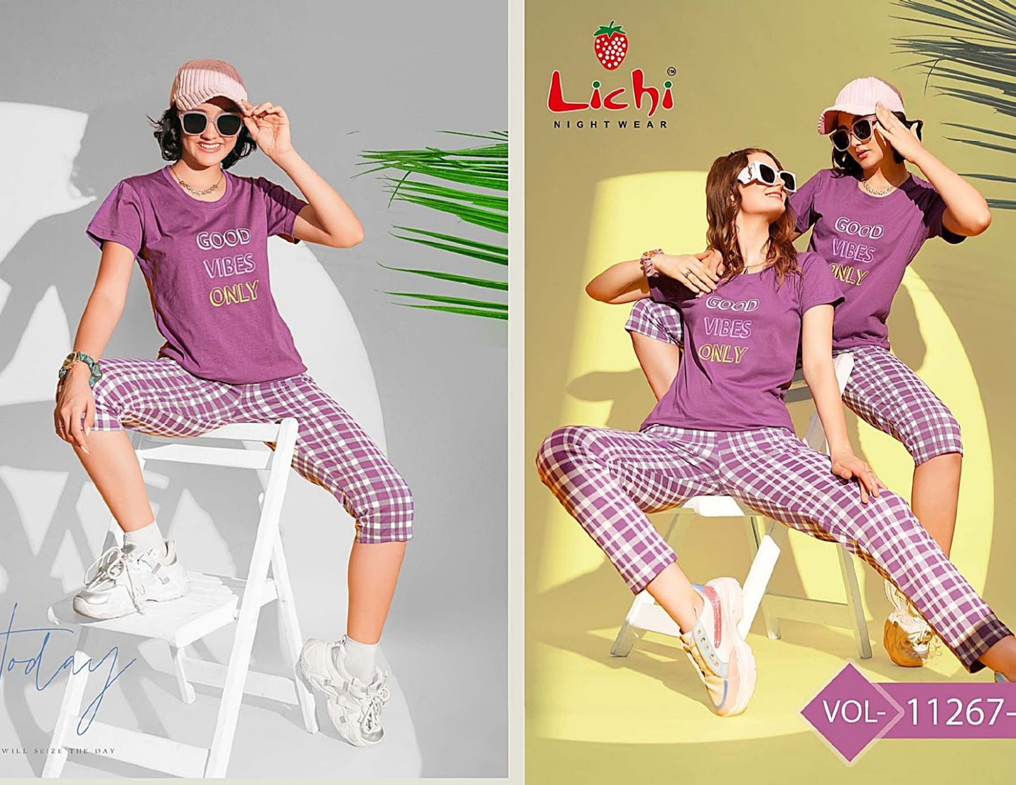 Kaira Lichi Cotton Pyjama Night Suits Supplier India