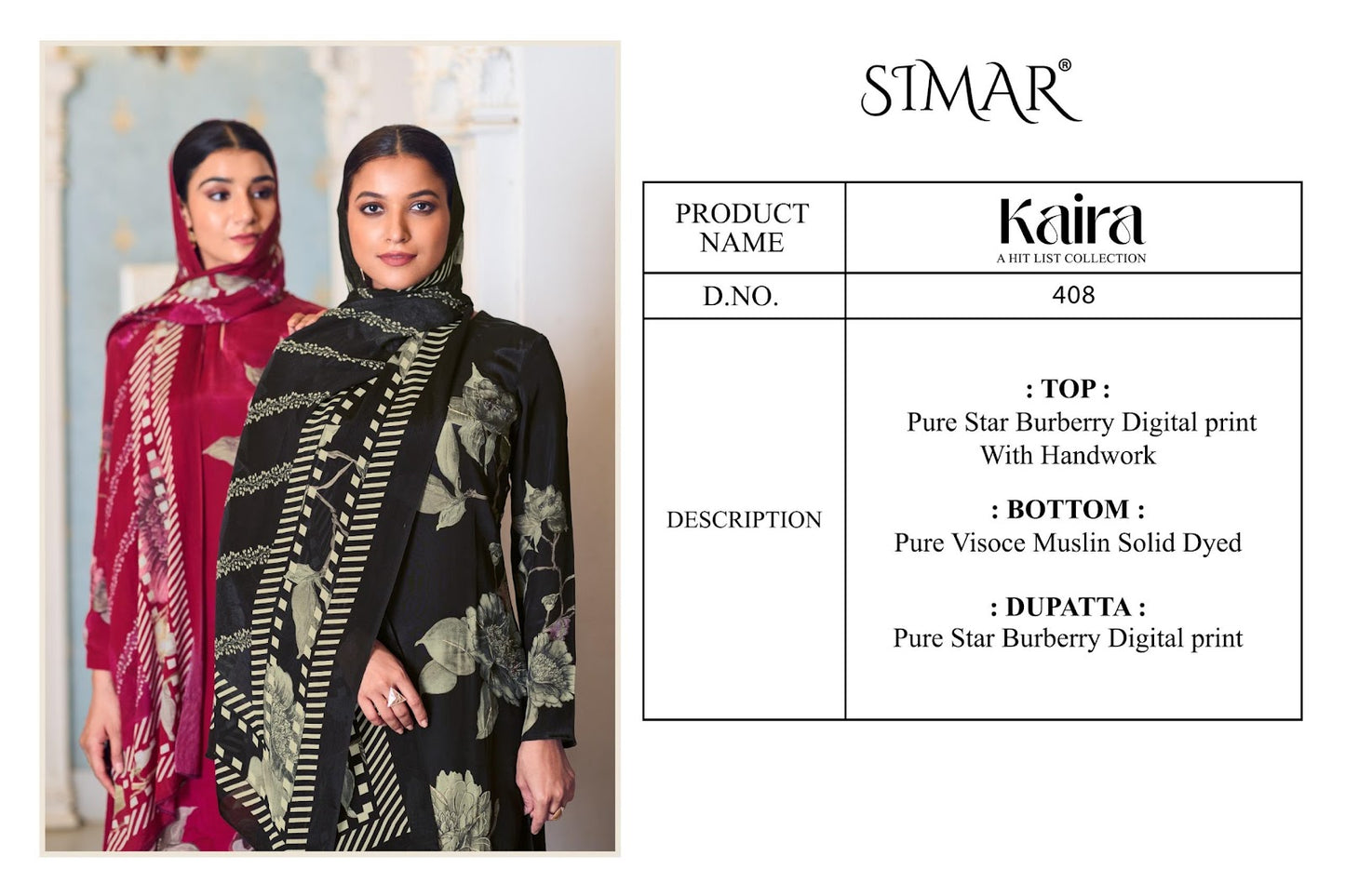 Kaira Simar Pant Style Suits Exporter India