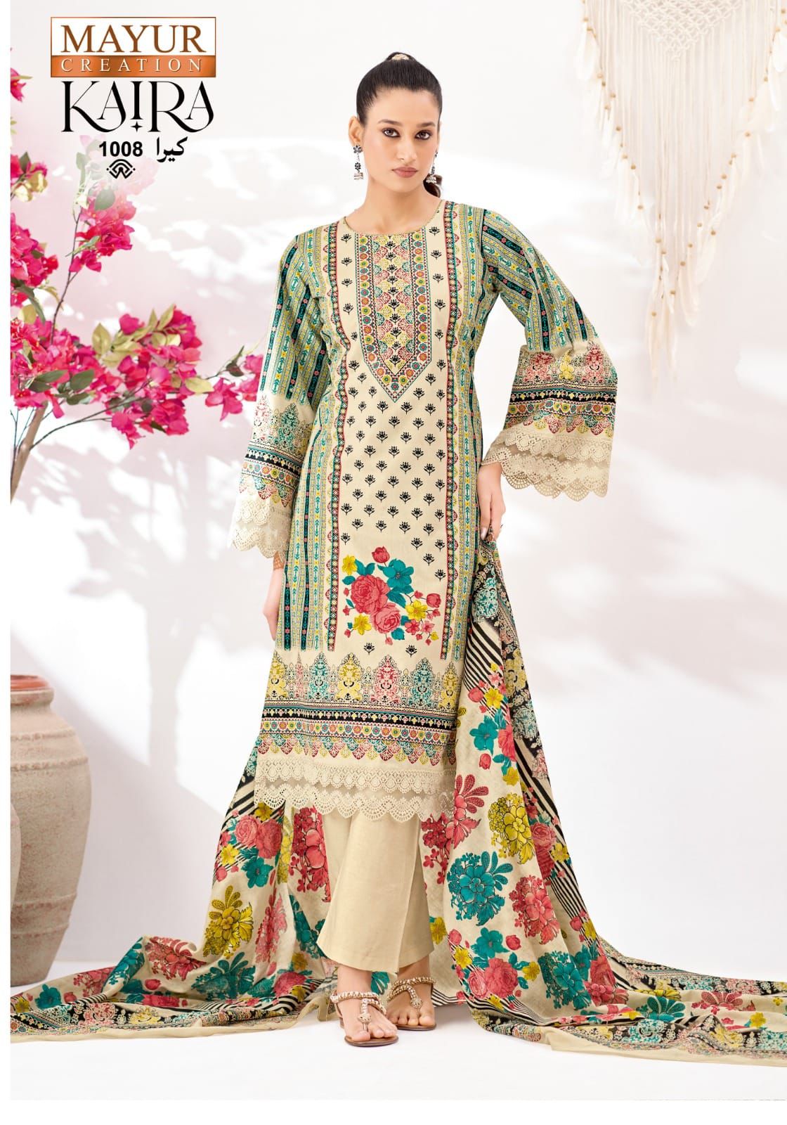 Kaira Vol 1 Mayur Creation Mix Cotton Karachi Salwar Suits Exporter Ahmedabad