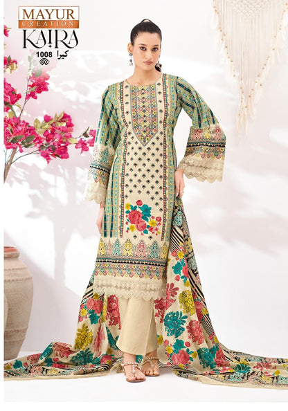 Kaira Vol 1 Mayur Creation Mix Cotton Karachi Salwar Suits Exporter Ahmedabad