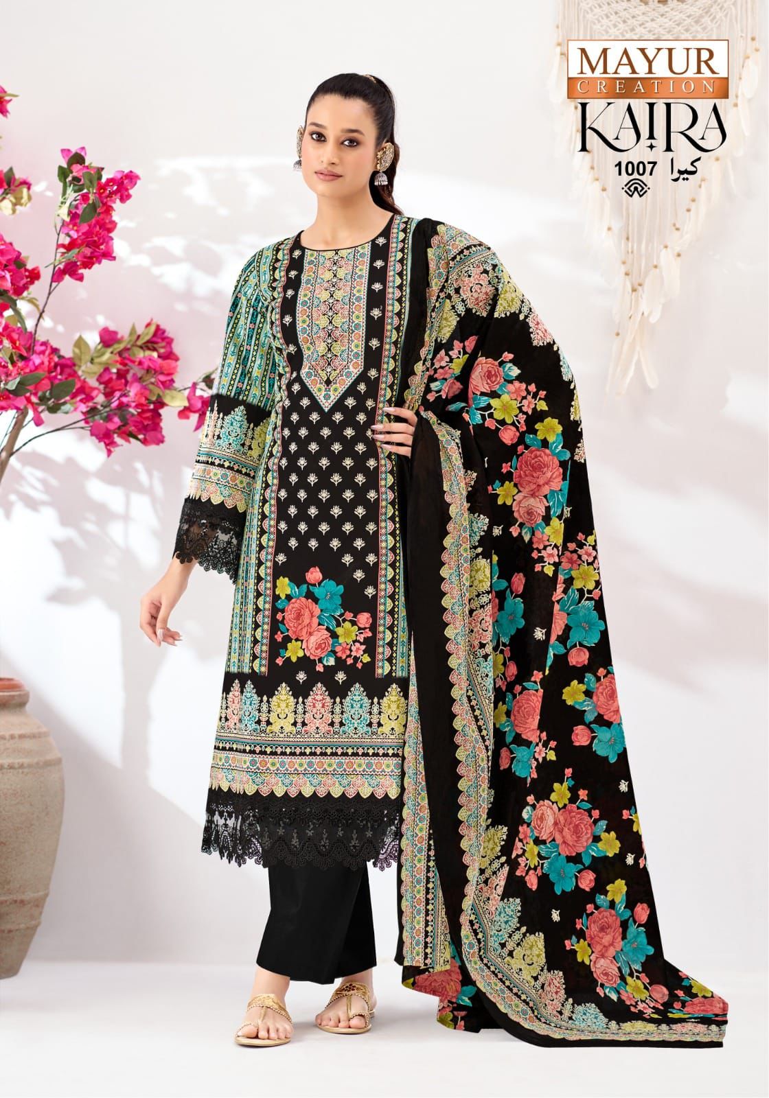 Kaira Vol 1 Mayur Creation Mix Cotton Karachi Salwar Suits Exporter Ahmedabad