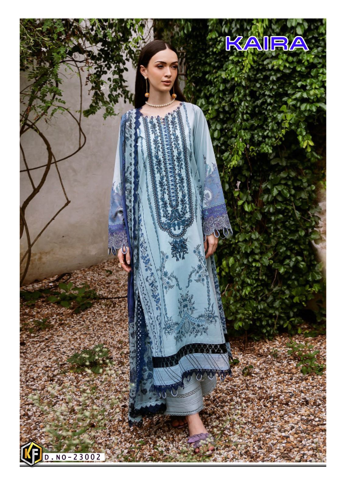 Kaira Vol 23 Heavy Luxury Lawn Collection Keval Fab Cotton Karachi Salwar Suits Supplier India