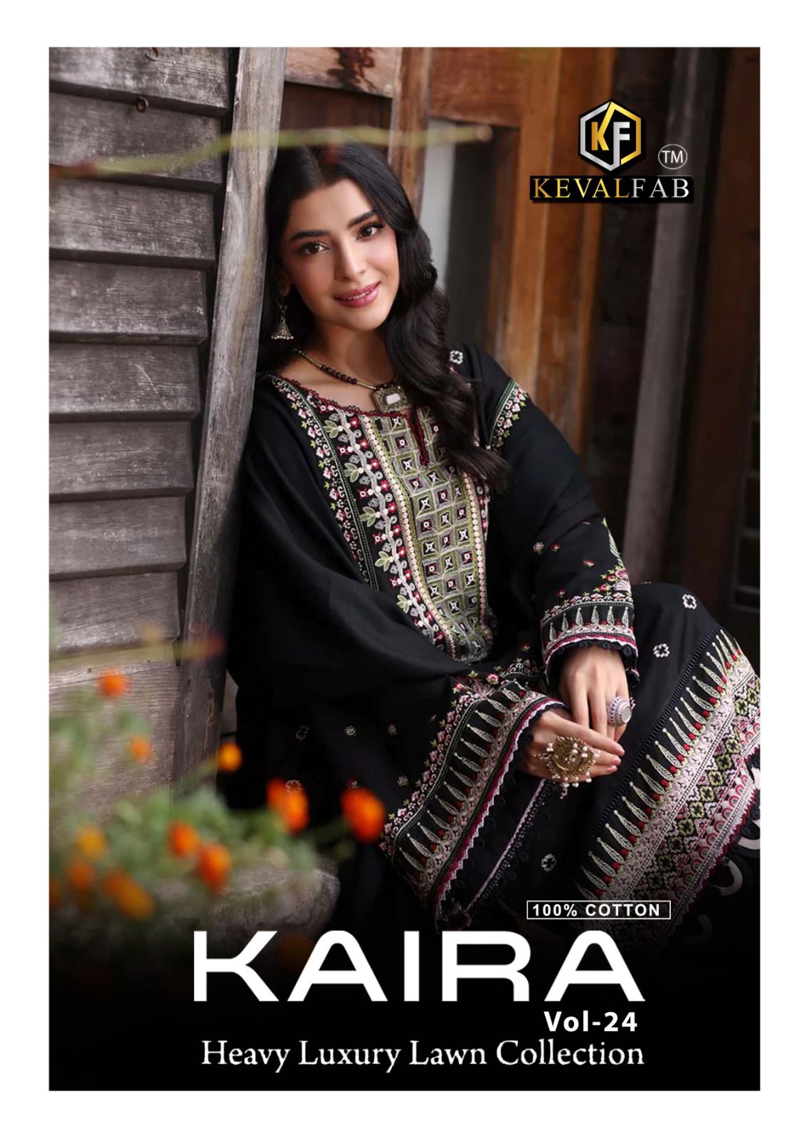 Kaira Vol 24 Heavy Luxury Lawn Collection Keval Fab Cotton Karachi Readymade Suits Wholesale Price
