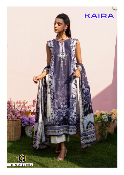 Kaira Vol 27 Keval Fab Lawn Cotton Karachi Salwar Suits Wholesale Rate