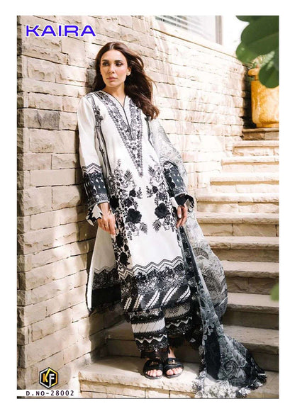 Kaira Vol 28 Heavy Luxury Lawn Collection Keval Fab Cotton Karachi Readymade Suits Wholesale Rate