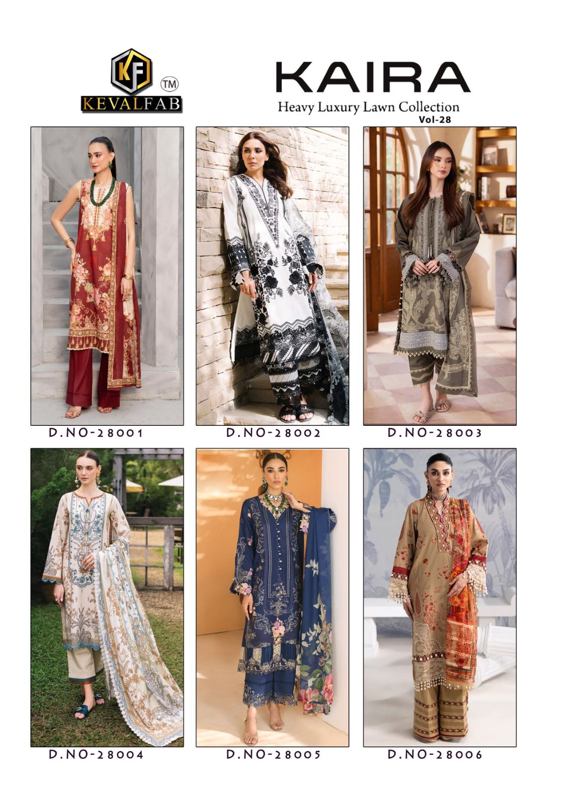 Kaira Vol 28 Heavy Luxury Lawn Collection Keval Fab Cotton Karachi Salwar Suits Exporter