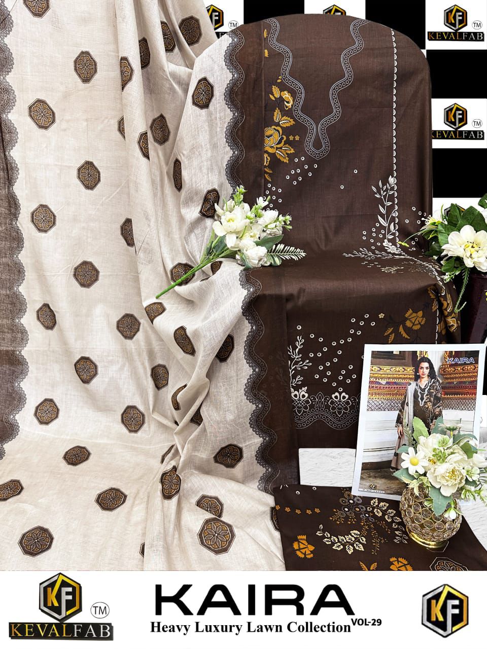 Kaira Vol 29 Keval Fab Lawn Cotton Karachi Salwar Suits Wholesale