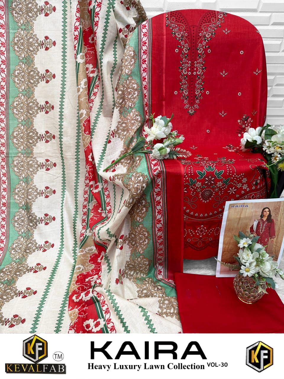 Kaira Vol 30 Keval Fab Lawn Cotton Karachi Salwar Suits Exporter Ahmedabad