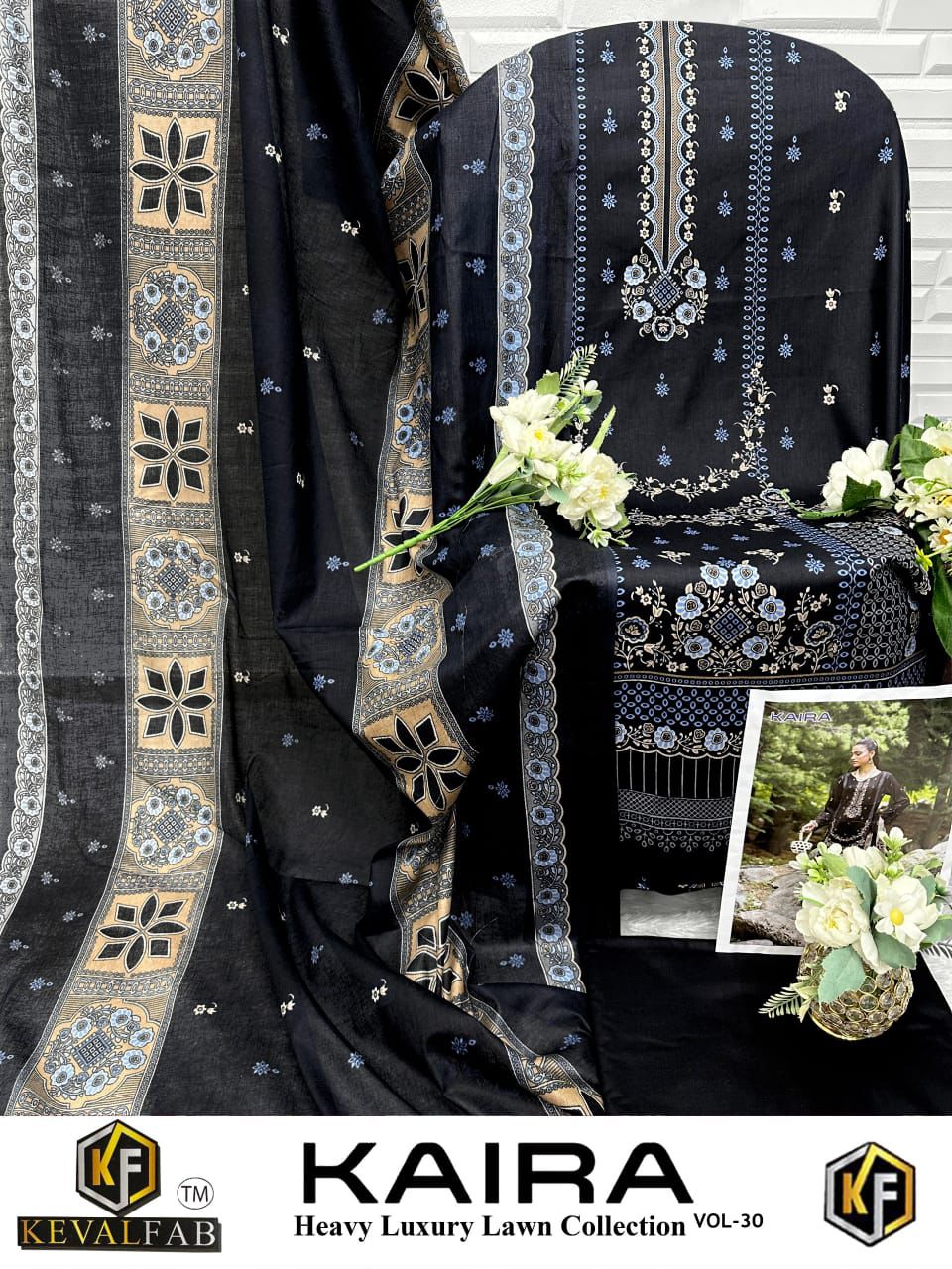 Kaira Vol 30 Keval Fab Lawn Cotton Karachi Salwar Suits Exporter Ahmedabad