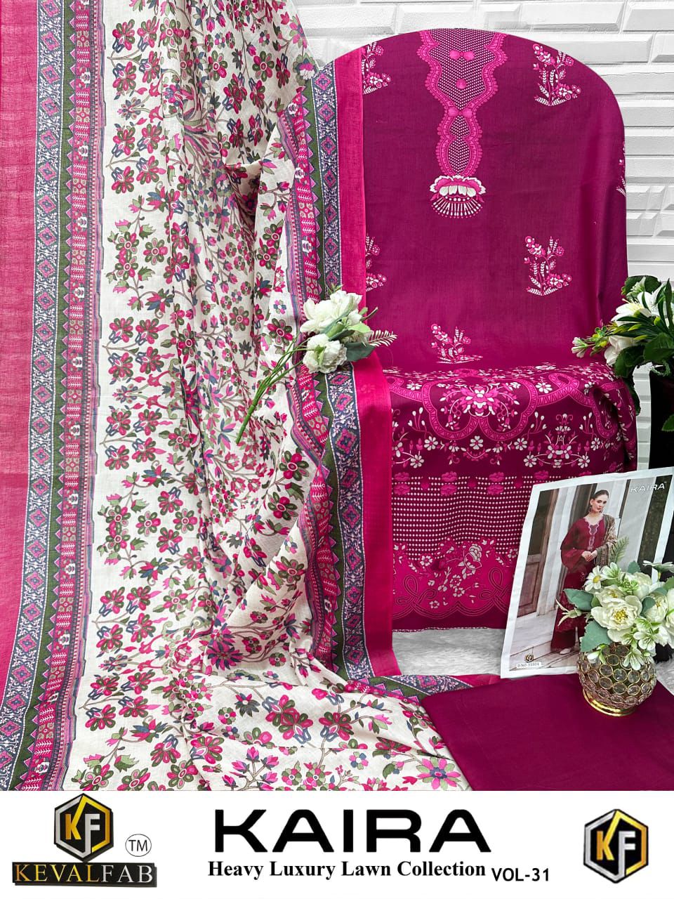 Kaira Vol 31 Keval Fab Lawn Cotton Karachi Salwar Suits Exporter Gujarat