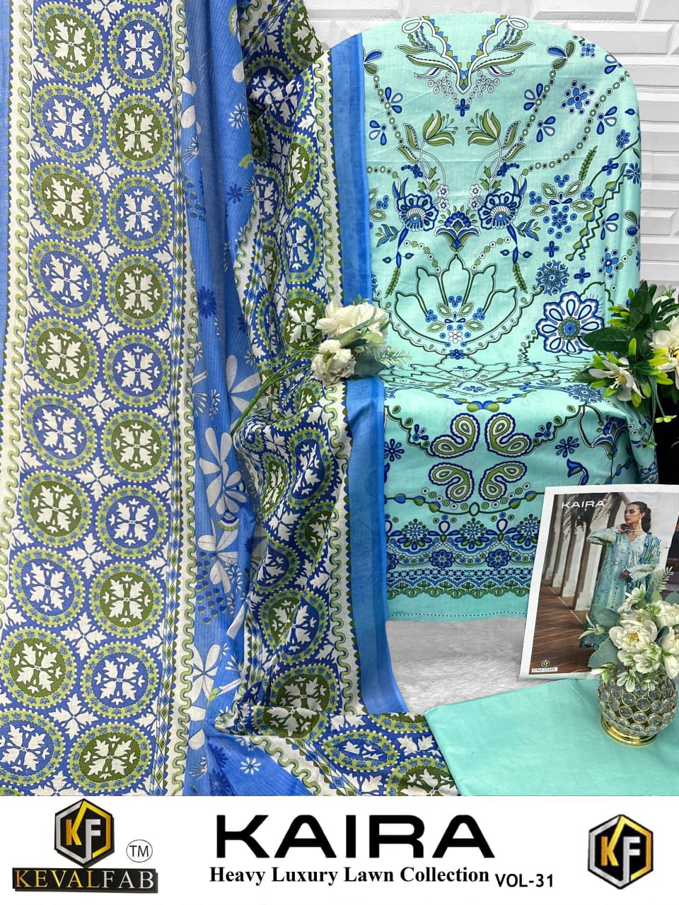 Kaira Vol 31 Keval Fab Lawn Cotton Karachi Salwar Suits Exporter Gujarat