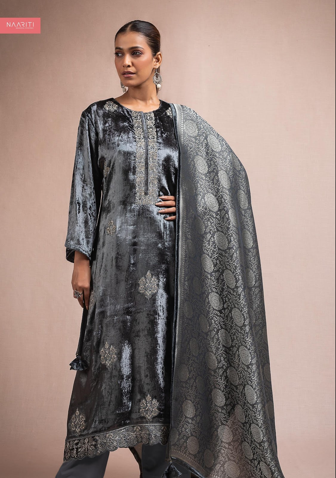 Kairi Naariti Velvet Suits Wholesale Price