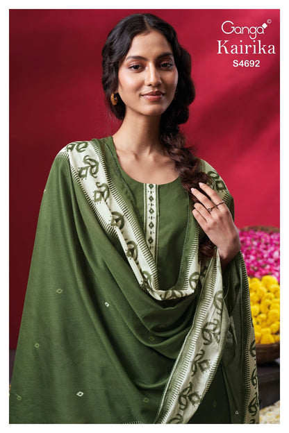 Kairika S4692 Ganga Cotton Plazzo Style Suits Wholesale Price