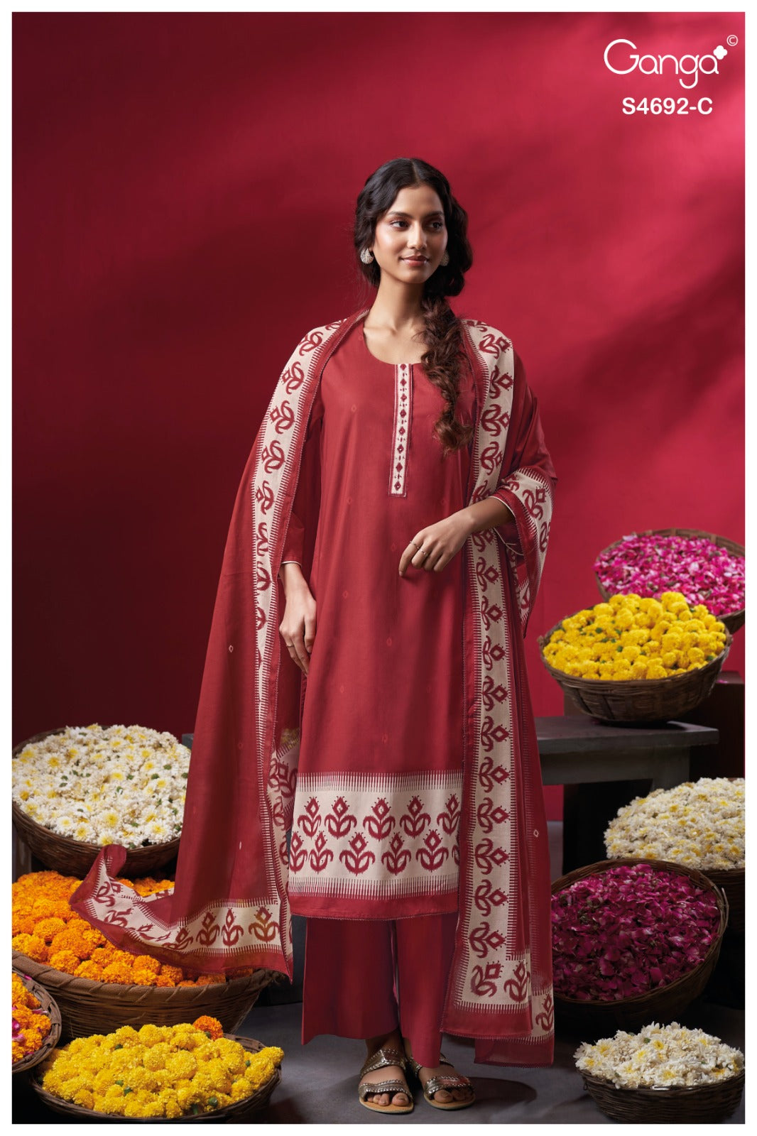 Kairika S4692 Ganga Cotton Plazzo Style Suits Wholesale Price