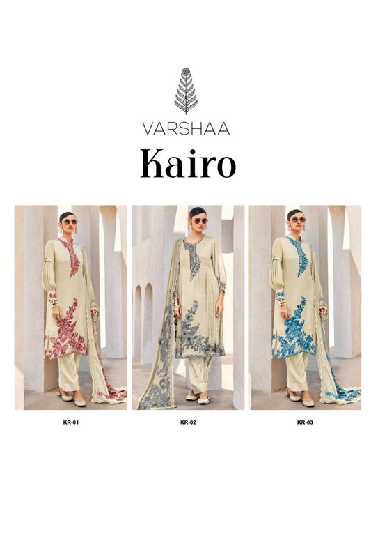 Kairo Varshaa Viscose Muslin Pant Style Suits Supplier