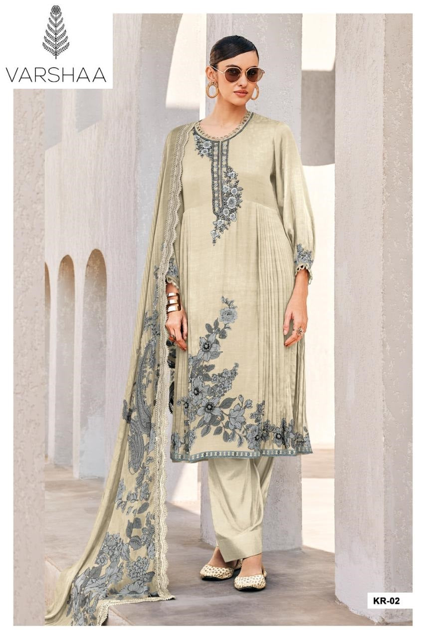 Kairo Varshaa Viscose Muslin Pant Style Suits Supplier