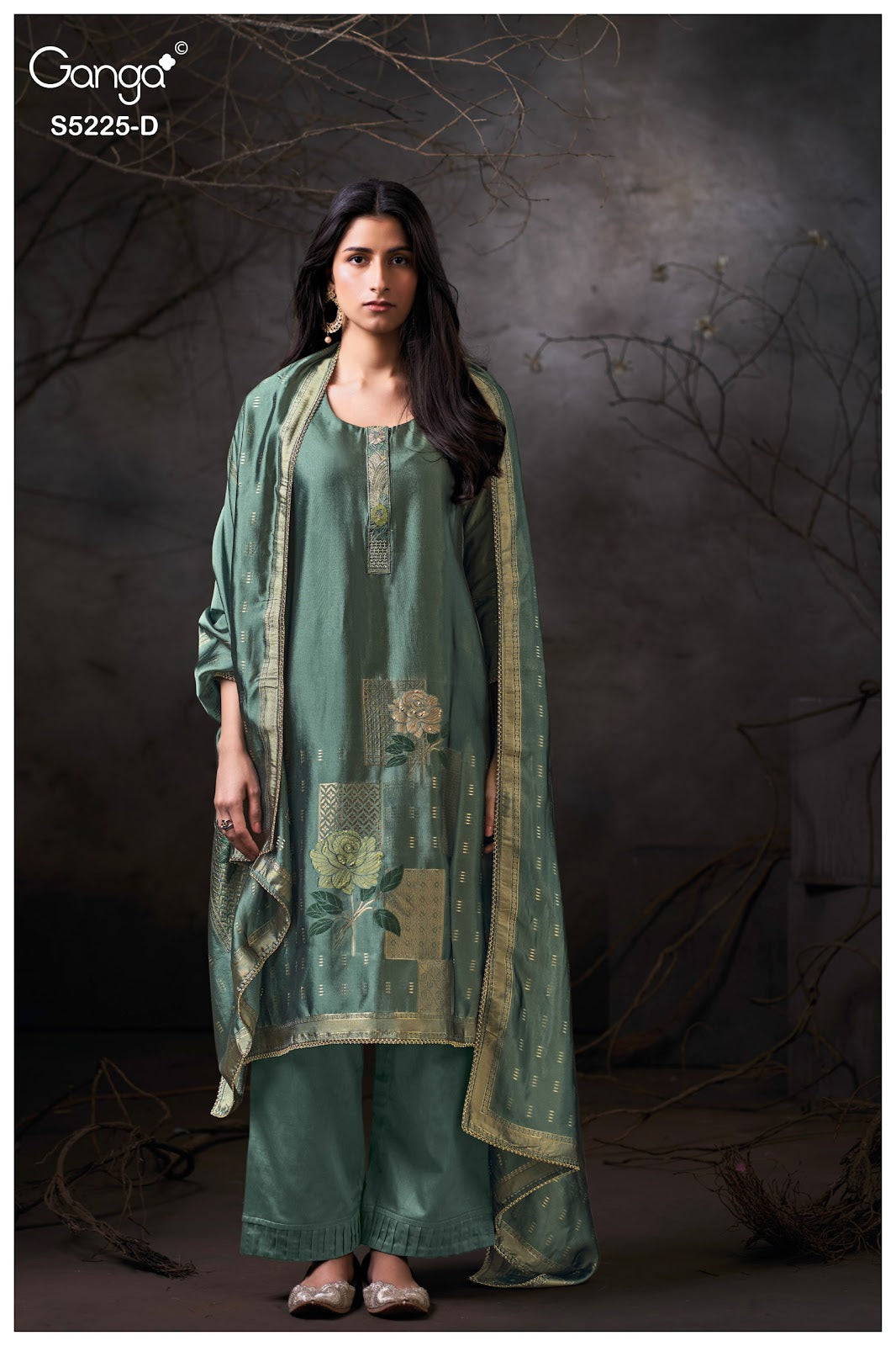 Kaivya S5225 Ganga Woven Silk Pant Style Suits Manufacturer