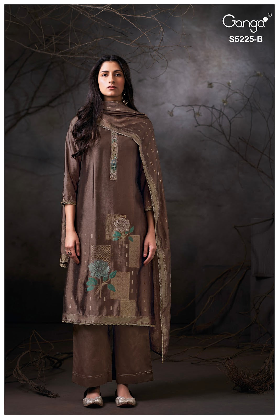 Kaivya S5225 Ganga Woven Silk Pant Style Suits Manufacturer