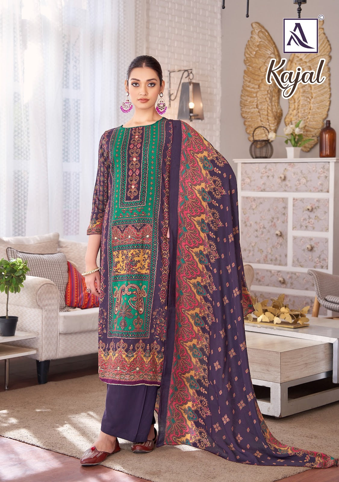 Kajal Alok Viscose Karachi Salwar Suits Supplier