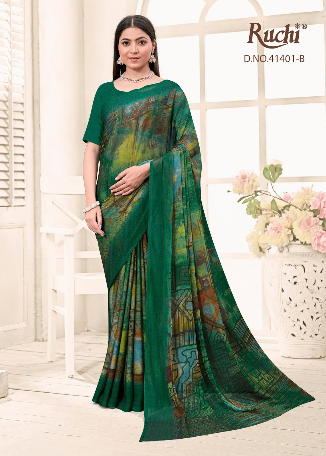 Kajal Chiffon Vol 3 Ruchi Sarees Manufacturer Ahmedabad