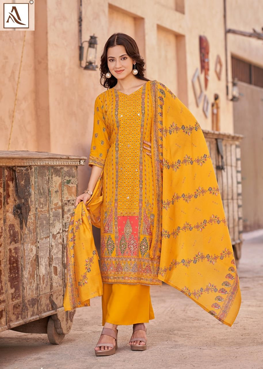 Kajal Edition 3 Alok Viscose Reyon Karachi Salwar Suits Wholesale Price