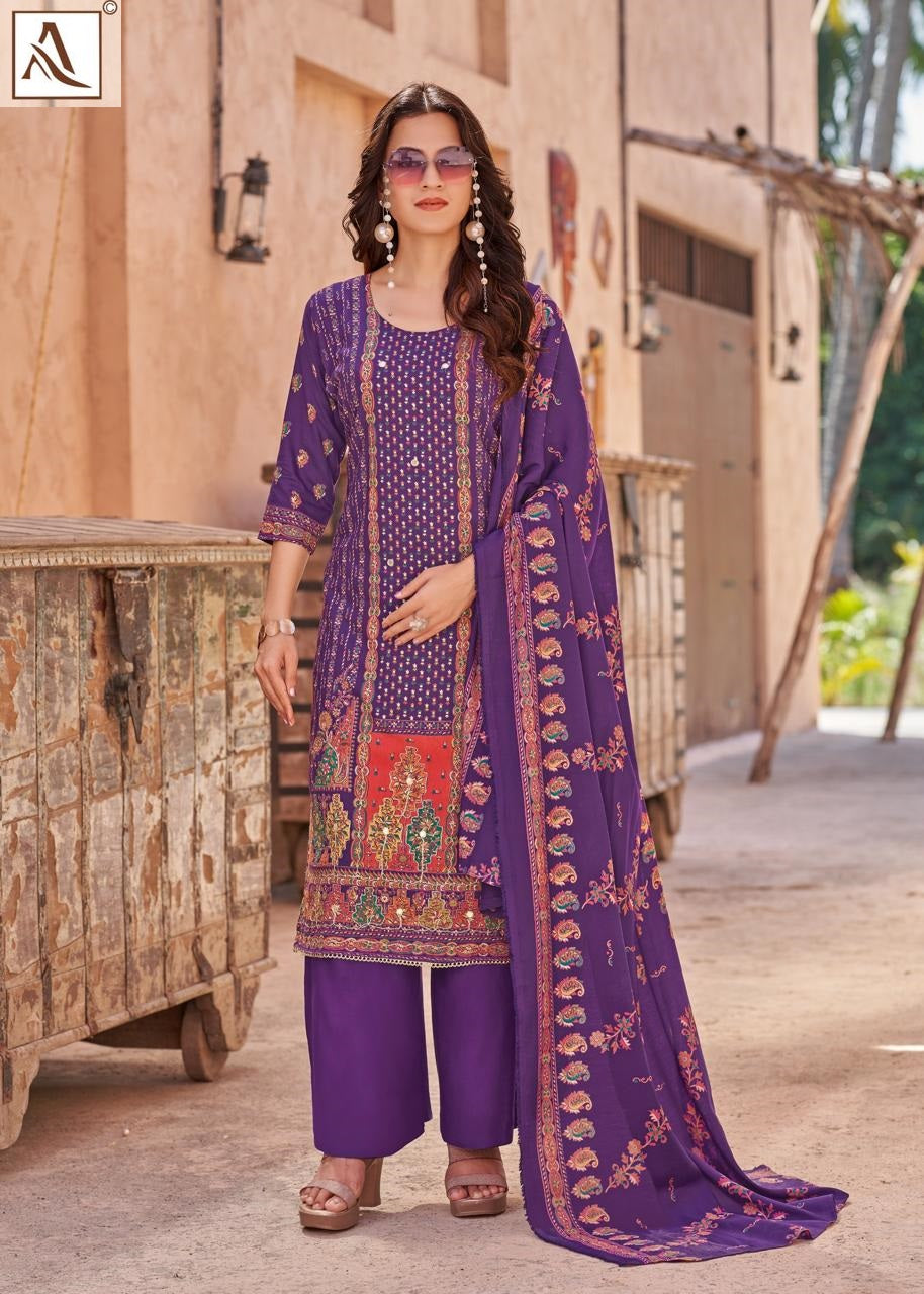 Kajal Edition 3 Alok Viscose Reyon Karachi Salwar Suits Wholesale Price