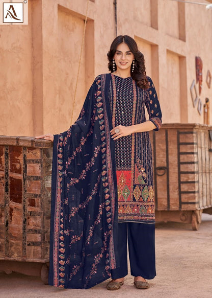 Kajal Edition 3 Alok Viscose Reyon Karachi Salwar Suits Wholesale Price