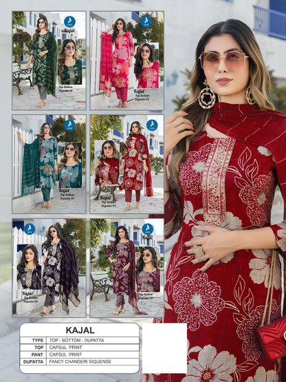 Kajal Kaya Capsule Readymade Pant Style Suits Wholesale Price