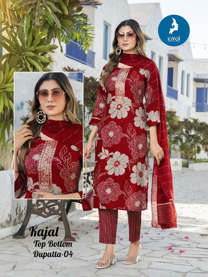 Kajal Kaya Capsule Readymade Pant Style Suits Wholesale Price