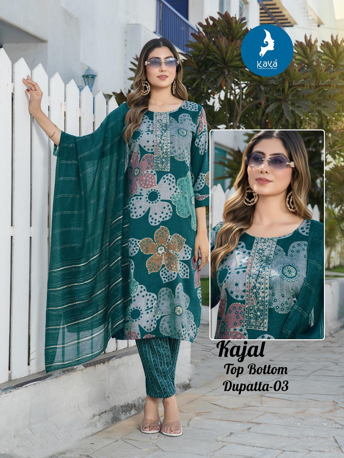 Kajal Kaya Capsule Readymade Pant Style Suits Wholesale Price