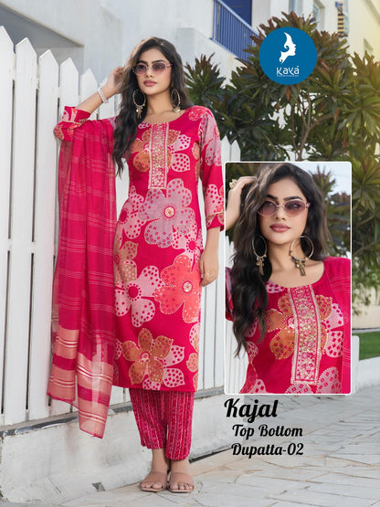 Kajal Kaya Capsule Readymade Pant Style Suits Wholesale Price