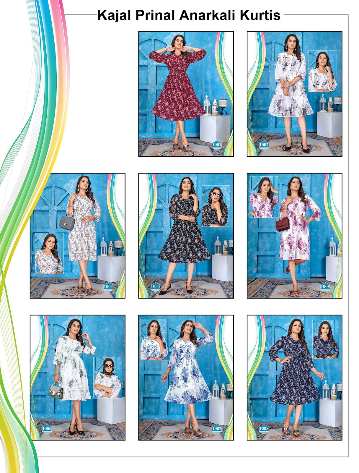 Kajal Prinal Georgette Anarkali Kurtis Manufacturer Ahmedabad
