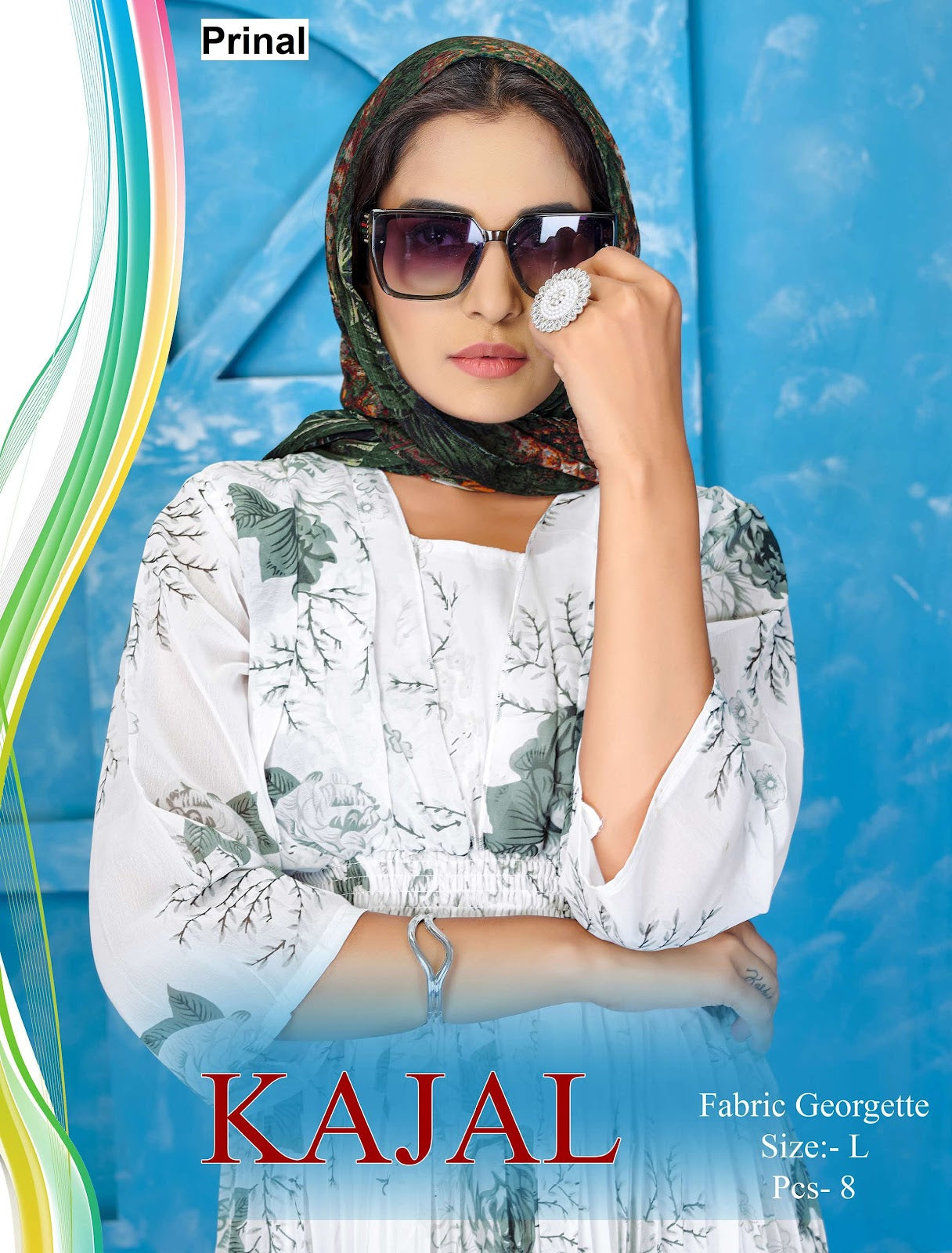 Kajal Prinal Georgette Anarkali Kurtis Manufacturer Ahmedabad