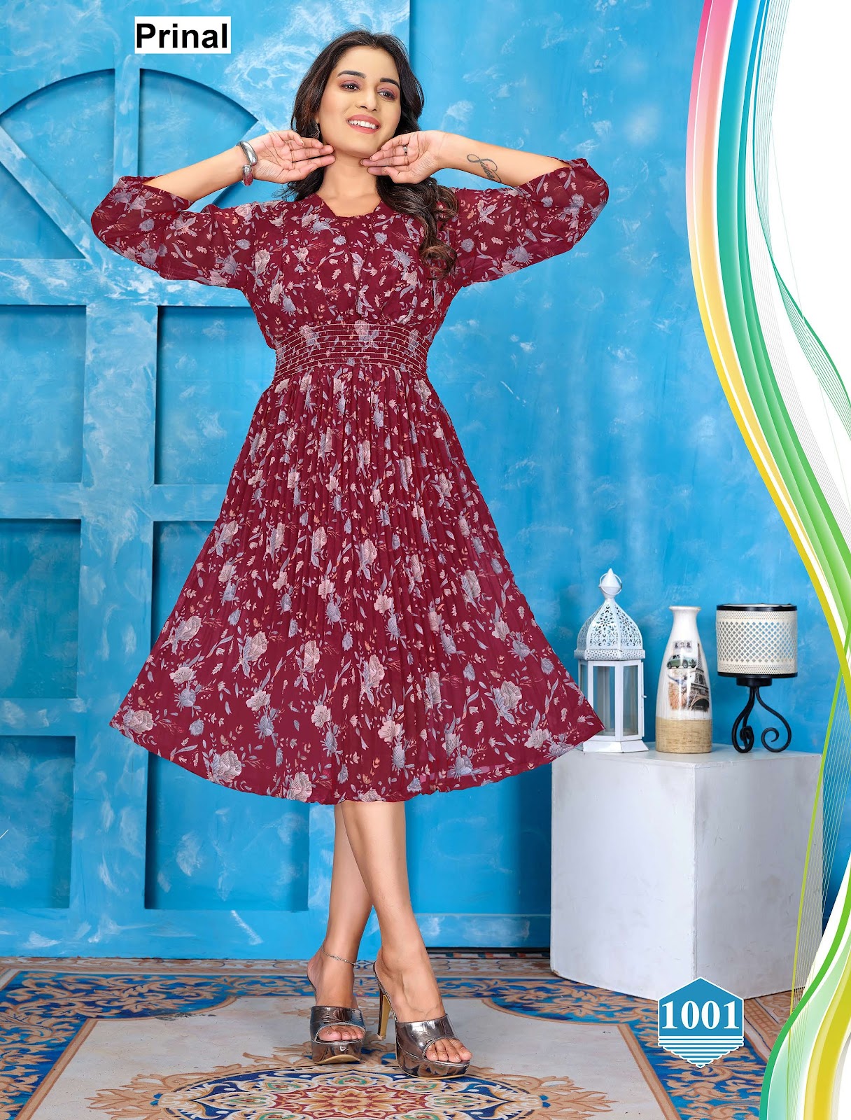 Kajal Prinal Georgette Anarkali Kurtis Manufacturer Ahmedabad