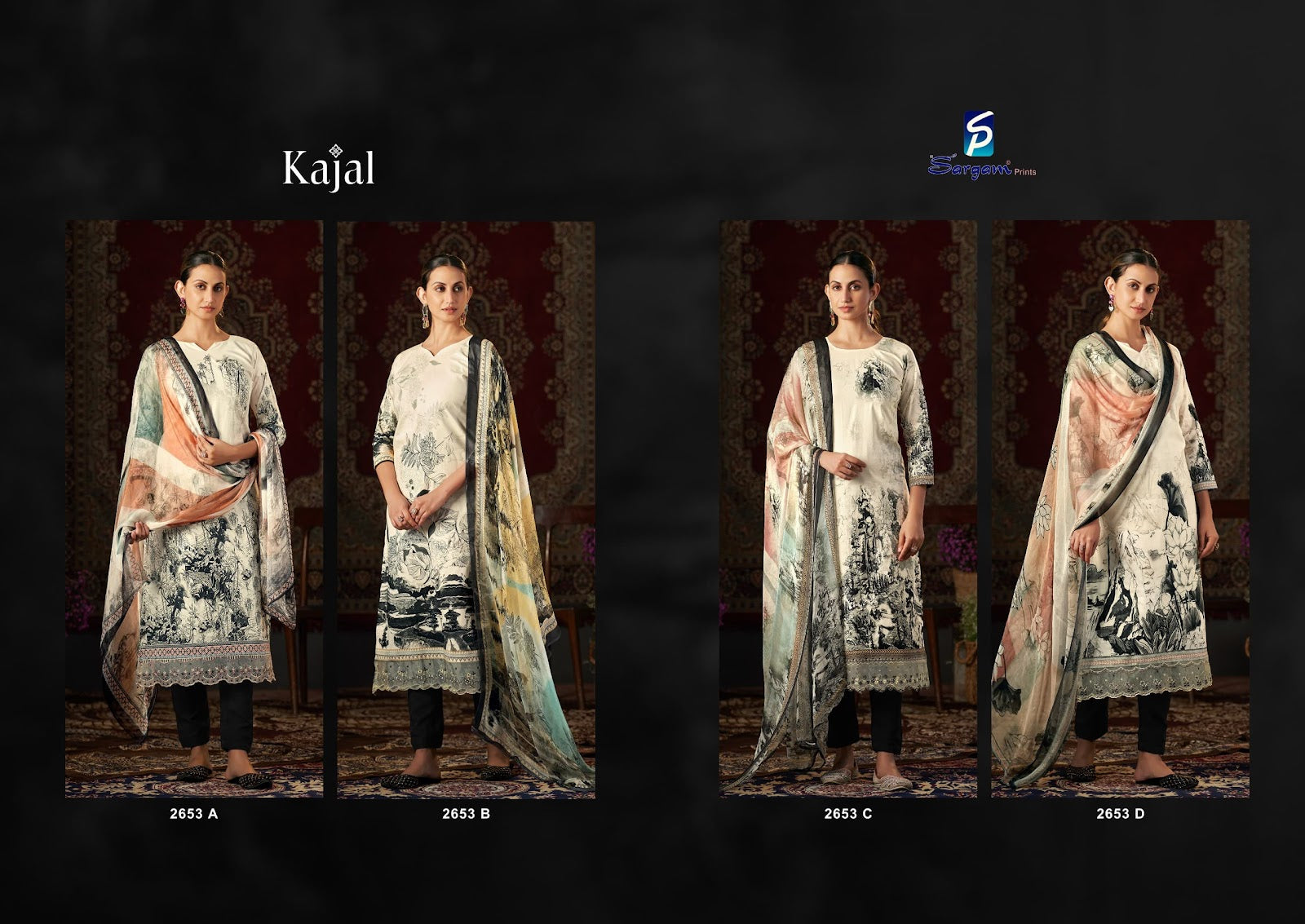 Kajal Sargam Prints Cambric Cotton Pant Style Suits Manufacturer Gujarat