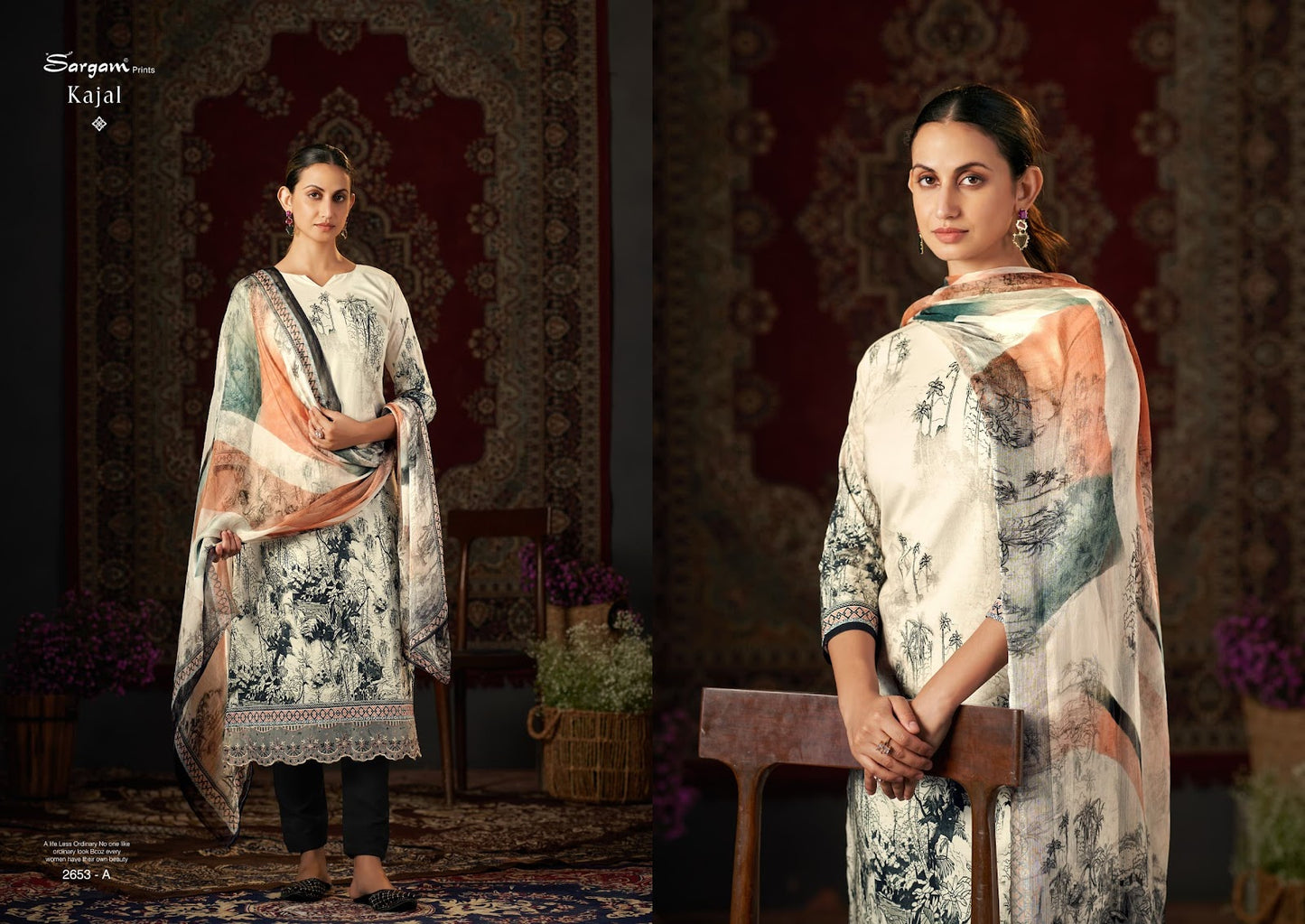 Kajal Sargam Prints Cambric Cotton Pant Style Suits Manufacturer Gujarat