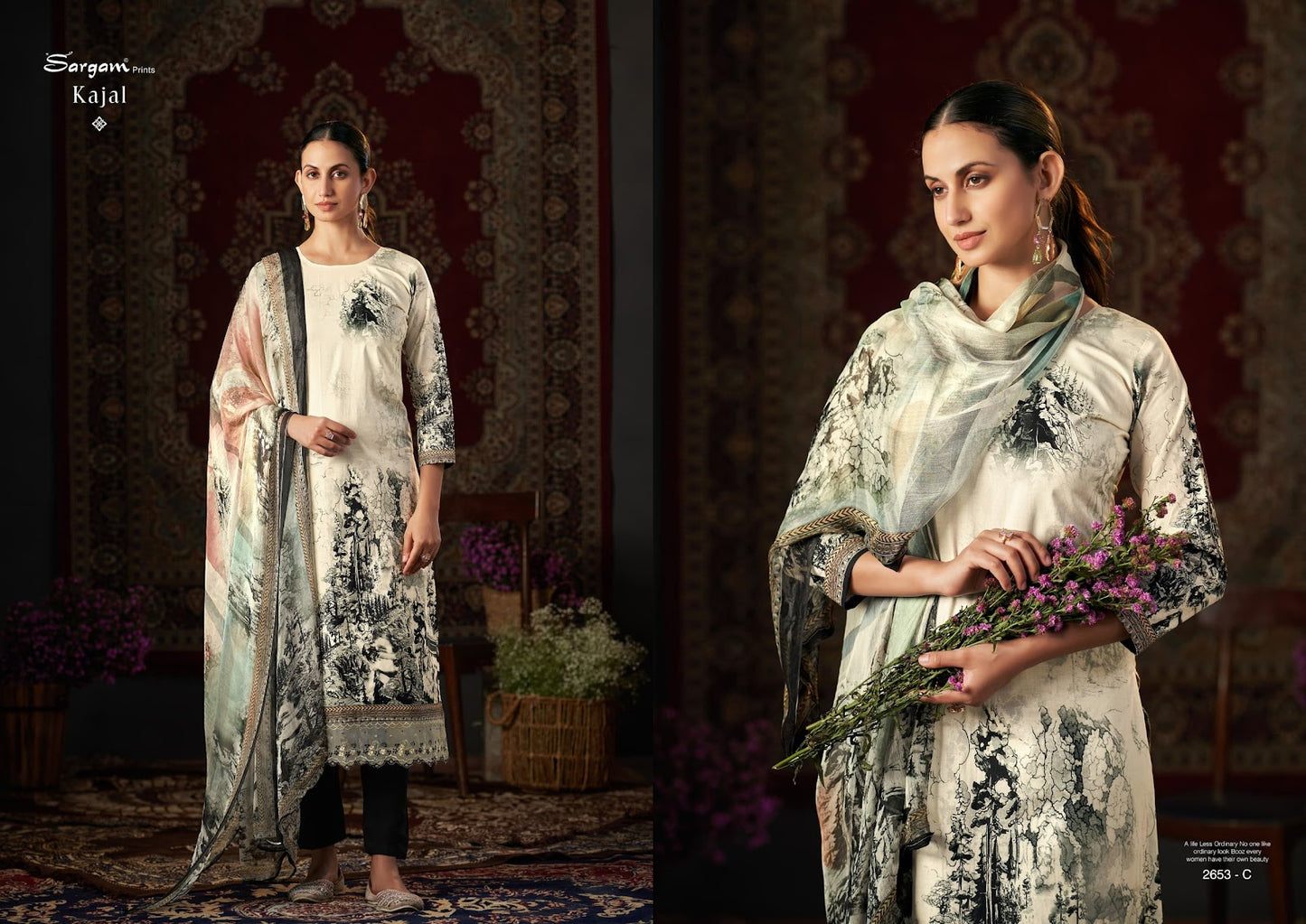 Kajal Sargam Prints Cambric Cotton Pant Style Suits Manufacturer Gujarat